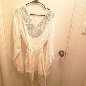 Cotton mini sequin dress